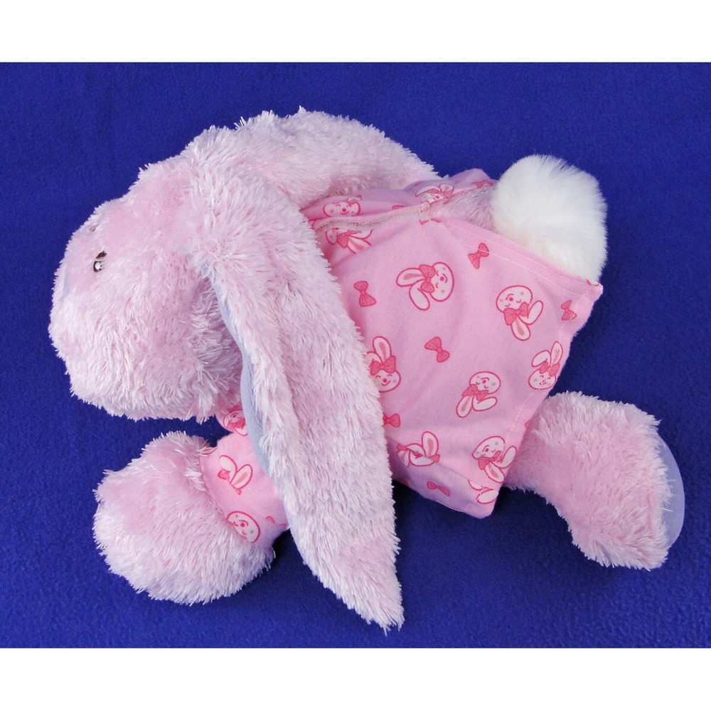 Commonwealth Pink Plush Bunny Rabbit Pajamas Stuffed Animal 2003 HK-12 12 Inch